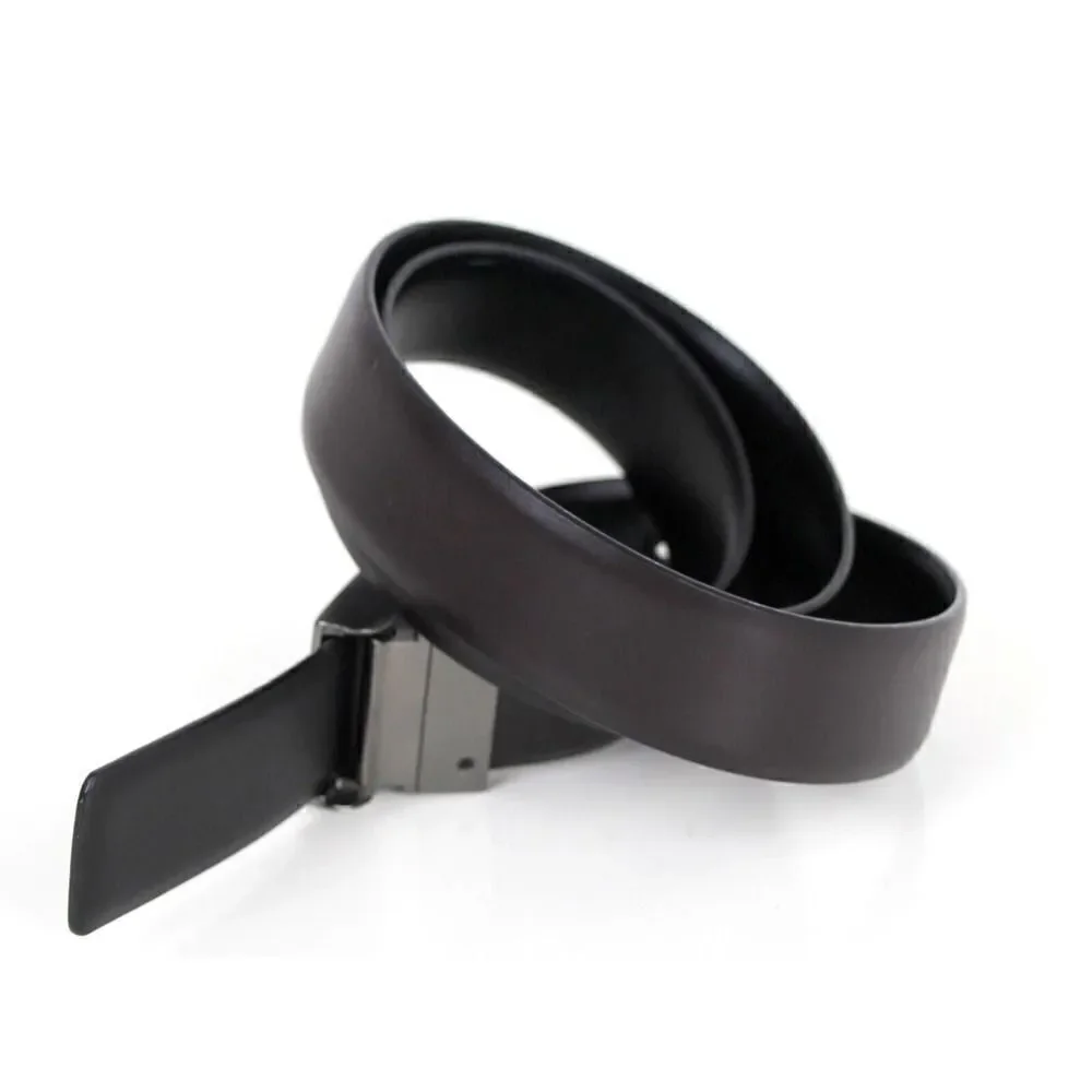Calvin Klein BLACK BROWN LEATHER 1 3/8